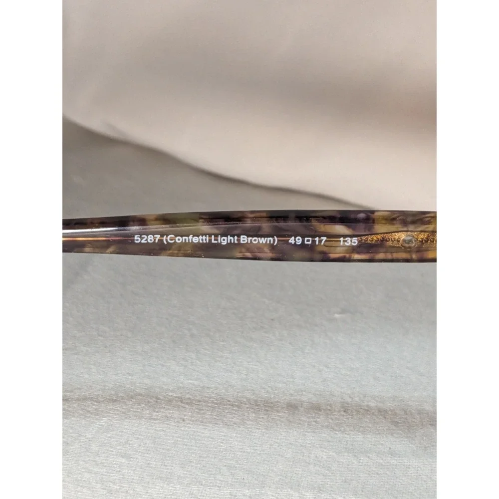 Coach Eyeglasses HC 6065 5287 Confetti Light Brown FRAMES ONLY 49-17-135